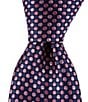 Color:Navy/Pink - Image 1 - Floating Dot Printed 3#double; Silk Tie
