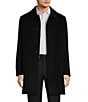 Hickey Freeman Henderson Wool Blend Solid Car Coat, Color:Black - Image 1