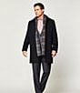 Hickey Freeman Henderson Wool Blend Solid Car Coat, Color:Black - Image 6