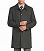 Hickey Freeman Herringbone Single Breasted Topcoat - Image 2