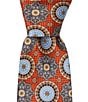Hickey Freeman Large Medallion Print Traditional Silk Tie - Image 2