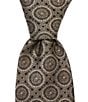 Hickey Freeman Medallion Print Traditional Silk Tie - Image 1