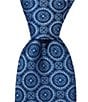 Hickey Freeman Medallion Print Traditional Silk Tie - Image 2