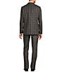 Hickey Freeman Modern Fit Flat Front Flannel Plaid Pattern 2-Piece Suit, Color:Charcoal/Brown - Image 2