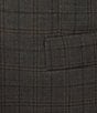 Color:Grey/Brown - Image 3 - Modern Fit Flat Front Plaid Pattern 2-Piece Suit