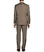 Color:Light Brown - Image 2 - Modern Fit Notch Lapel Flat Front Sharkskin Pattern 2-Piece Suit