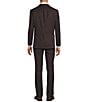Hickey Freeman Modern Fit Flat Front Peak Lapel Solid 2-Piece Suit, Color:Wine - Image 2