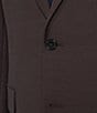 Hickey Freeman Modern Fit Flat Front Peak Lapel Solid 2-Piece Suit, Color:Wine - Image 3