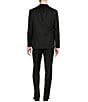 Color:Black - Image 2 - Modern Fit Flat Front Solid 2-Piece Suit