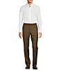 Color:Tobacco - Image 3 - Modern Fit Flat-Front Solid Dress Pants