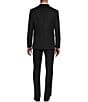 Color:Black - Image 2 - Modern Fit Flat Front Solid Pattern 2-Piece Suit