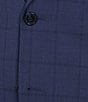Hickey Freeman Modern Fit Flat Front Windowpane 2 Piece Suit, Color:Navy - Image 3