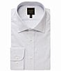Color:White/Blue - Image 1 - Modern-Fit Spread Collar Checked Woven Dress Shirt