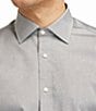 Hickey Freeman Modern Fit Spread Collar Solid Dress Shirt - Image 5