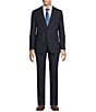 Hickey Freeman Modern Fit Windowpane Pattern 2-Piece Suit, Color:Navy - Image 1