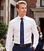 Hickey Freeman Solid Textured Narrow 3#double; Woven Silk Tie - Image 6