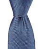 Color:Navy/Blue - Image 1 - Textured Dot 3#double; Woven Silk Tie