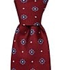 Hickey Freeman Textured Medallion Print Traditional Silk Tie - Image 3
