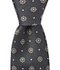 Hickey Freeman Textured Medallion Print Traditional Silk Tie - Image 1