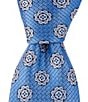 Color:Royal - Image 1 - Textured Medallion Printed 3#double; Silk Tie