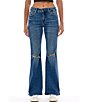 Hidden Jeans Happi Mid Rise Flare Jeans, Color:Dark Wash - Image 1