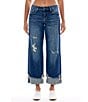 Hidden Jeans Logan Distressed Cuffed Jeans, Color:Medium Wash - Image 1