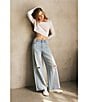 Hidden Jeans Nori Stretch Super Distressed Wide Leg Denim Jeans - Image 6