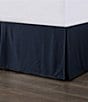 Color:Navy - Image 1 - Hera Collection Washed Linen Tailored Bed Skirt