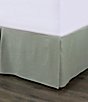 Color:Sage - Image 1 - Hera Collection Washed Linen Tailored Bed Skirt