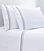 Color:Gray - Image 1 - 350-Thread Count Embroidered Border Sheet Set