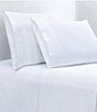 Color:White - Image 1 - 350-Thread Count Embroidered Border Sheet Set