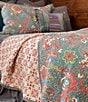 Color:Teal - Image 1 - Paseo Road by HiEnd Accents Abbie Western Floral Paisley Pattern Quilt Mini Set