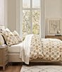 HiEnd Accents Andie Washed Linen Tuscan Marigold Medallion Pattern Floral Comforter Mini Set, Color:Yellow - Image 1
