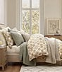HiEnd Accents Andie Washed Linen Tuscan Marigold Medallion Pattern Floral Comforter Mini Set, Color:Yellow - Image 6