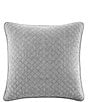 Color:Gray - Image 1 - Indigo Hill by HiEnd Accents Anna Diamond Quilted Euro Sham