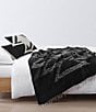 Color:Black/White - Image 2 - Antigua 100% Wool Handwoven Fringed Throw Blanket