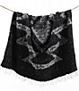 Color:Black/White - Image 4 - Antigua 100% Wool Handwoven Fringed Throw Blanket