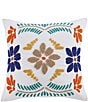 Color:Multi - Image 1 - Paseo Road by HiEnd Accents Bonita Floral Embroidered Outdoor Pillow