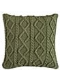 Color:Sage Green - Image 1 - Cable Knit Pillow