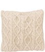 Color:Cream - Image 1 - Cable Knit Pillow