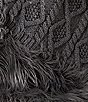HiEnd Accents Chunky Cable Knit with Mongolian Fur Throw, Color:Grey - Image 2