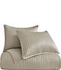 Color:Taupe - Image 2 - Indigo Hill by HiEnd Accents Channel Satin Quilt Mini Set