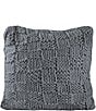 Color:Slate - Image 1 - Chess Knit Filled Euro Pillow