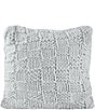 Color:Gray - Image 1 - Chess Knit Filled Euro Pillow