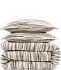 HiEnd Accents Cosmo Woven Space Dyed Boucle Textured Striped Comforter Mini Set, Color:White - Image 4