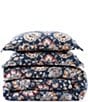 HiEnd Accents Derby Washed Linen Comforter Mini Set, Color:Navy/Multi - Image 2