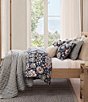 HiEnd Accents Derby Washed Linen Comforter Mini Set, Color:Navy/Multi - Image 7