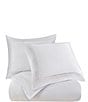 Color:White - Image 2 - Embroidered Border Collection Duvet Cover Mini Set