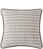 HiEnd Accents Fenton Square Pillow, Color:Gray - Image 1