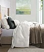 HiEnd Accents Hera Flange Linen Comforter Mini Set, Color:White - Image 2
